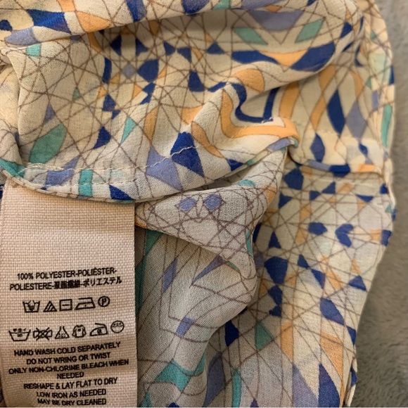 Free People Long Sleeve Blouse Trippy Print - Picture 12 of 12